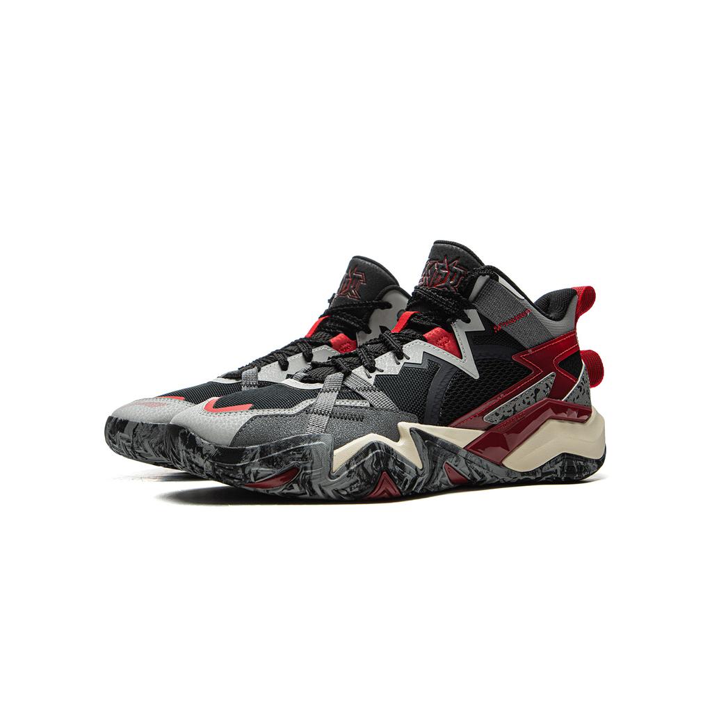 Li Ning Kids Basketball Fashion Trend Sports Casual Non-Slip Wear-Resistant Rebound Support Basketball Shoes Kids Sneakers YKBV012-5