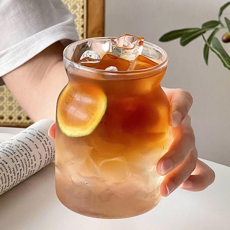 Coffee Cup Curled Latte Cups Household Glass Drinkware Juice Milk Simple Mug Transparent Water Bottles Glassware Cups Coffeeware