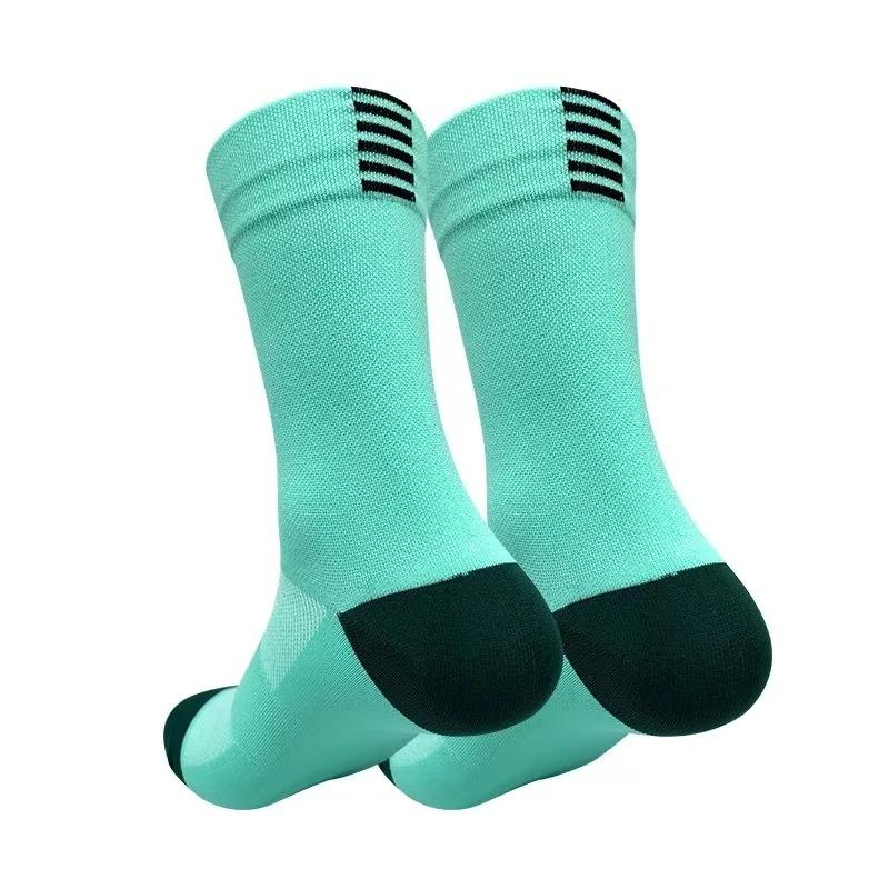 Professionelle Radsocken Langer Schaft Herren- und Damen-Outdoor-Sportarten Schnelltrocknend Vier Jahreszeiten Fahrradsocken Laufsocken