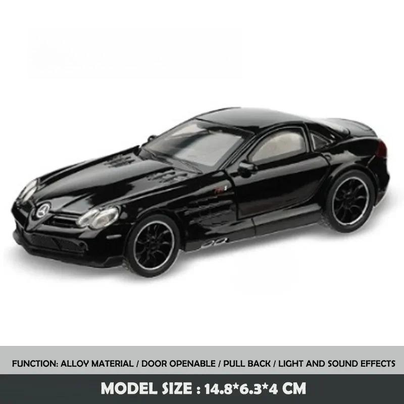 Diecast 1/32 Benz SLR McLaren 722 S Roadster Speedster Supercar Alloy Model Collection Metal Miniature Hobby Boy Car Toy Gifts
