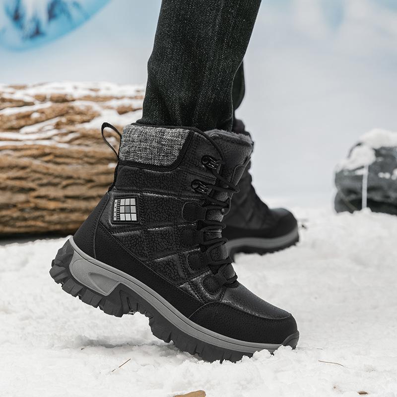 Winter Snow Boots Couple Outdoor Travel Thickened Warm High Top Cotton Shoes Wild Hiking Hiking Shoes
