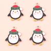 10pcs Enamel Christmas Tree Snowman Pendants Charms for Jewelry Making Earrings Necklace DIY Bracelet Accessories Supplies