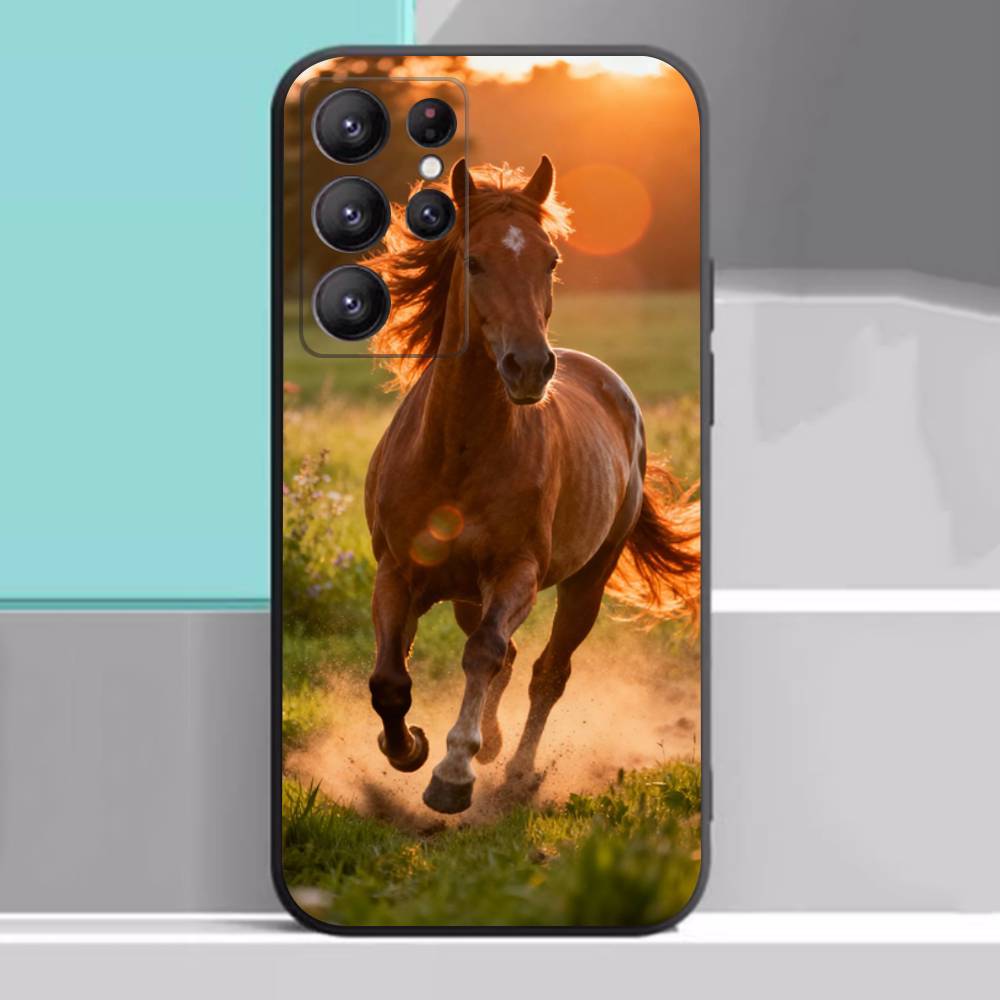 Horse Animal Case For Samsung Galaxy Case S25 S23 S22 S21 S30 S20 S10 Ultra Plus FE TPU Soft Cover
