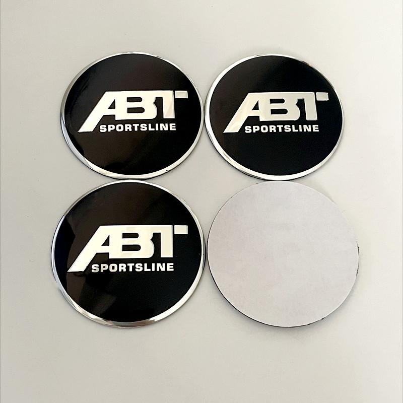 56mm Emblemi Centrali Ruote Auto Modificati Coprimozzi Adesivi Per Logo ABT Golf Passat Jetta Touareg Tiguan Caddy Vento Bora mk6