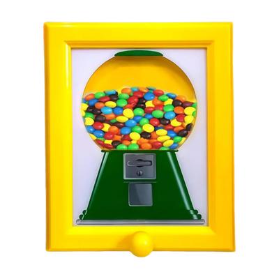 Dispensador de Caramelos Mini Máquina de Chicles en Marco Niños Adultos Dispensador de Caramelos de Sobremesa Máquina para Caramelos Frutos Secos Golosinas para Perros Gatos