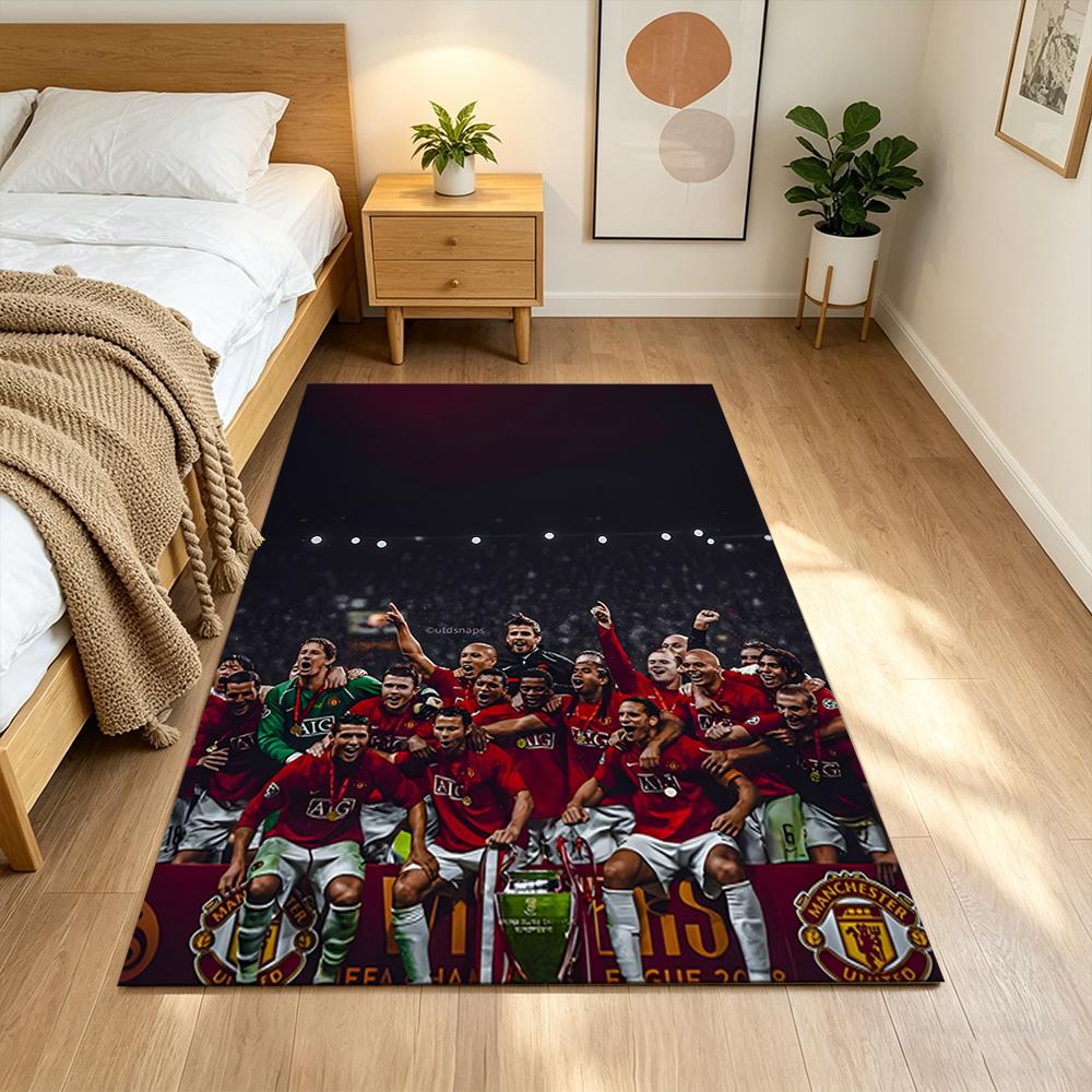 Red Devils United Pride 2D Printed Floor Mat Soft Plush Non-slip Bottom Corridor & Entryway Fashionable Home Decor Valentine's Day Gift