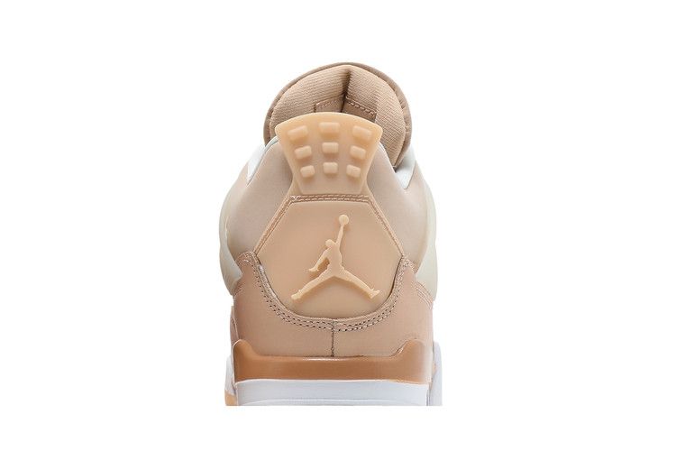 Women's Sneakers Nike Jordan 4 Retro Shimmer (Women's) Shimmer/Bronze Eclipse-Orange Quartz-Metallic Silver