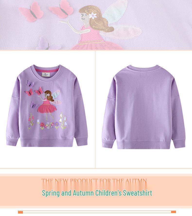 2025 Autumn Girls' Loose Long-Sleeve Sweatshirt - New Spring/Autumn Style