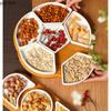 Ceramic Snack Platter Fruit Plate Dried Fruit Plate Snack Plates Candy Bowl Dessert Plates Dim Sum Dish Refreshments Tray