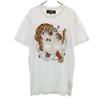 Tiger Embroidery Short Sleeve T-shirt L White Men's Used
