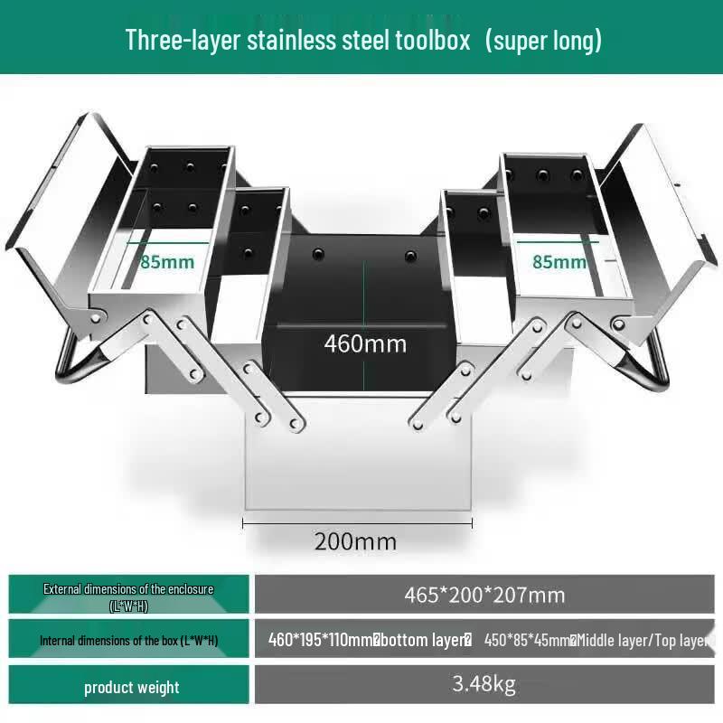 Baolian Stainless Steel Folding Tool Box