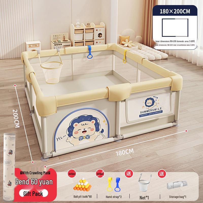 Indoor Baby Playpen & Crawling Mat: Safe Protective Fence & Walker