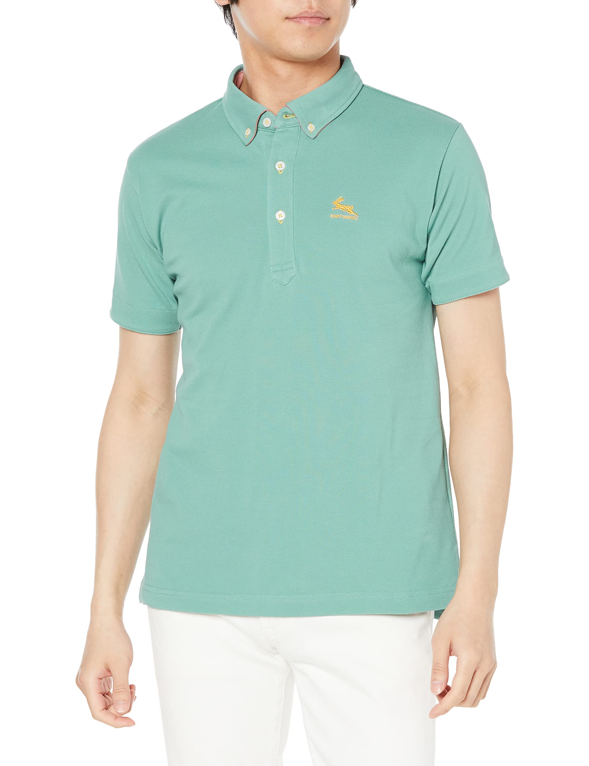 

Cliff Mayer Small Light Green Polo Shirt with Color Perfect for Short and Cool Men s Button-Down Stitching, Father s Day, Sleeve, Golf, Biz.