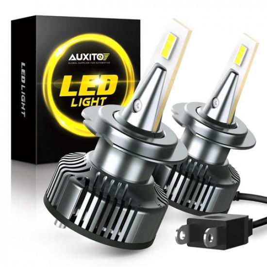 AUXITO 2X Headlight H7 LED Bulb Kit High Low Beam 6500K Super White 22000LM 120W
