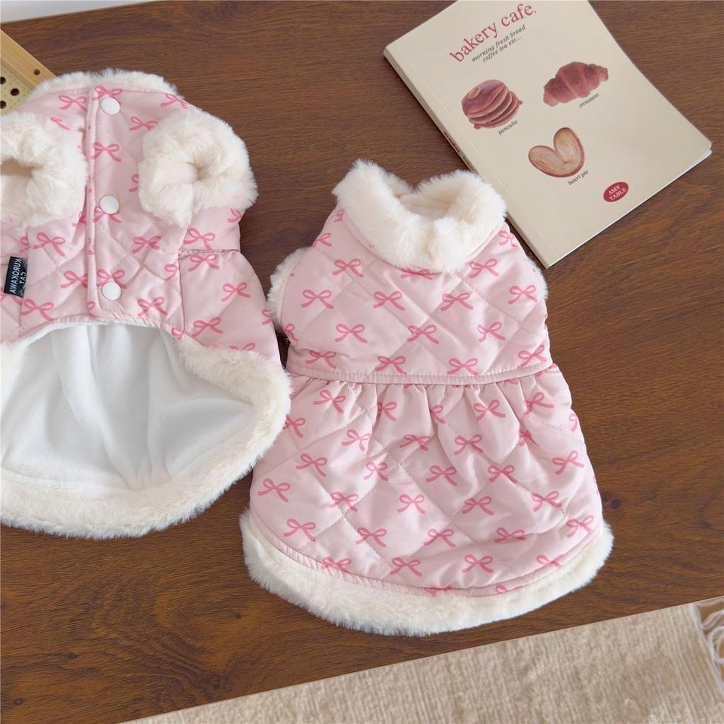 Dog Clothes Autumn and Winter Dress Teddy Pomeranian Small Dog Pet Cat Spring and Autumn Skirt Pet Products