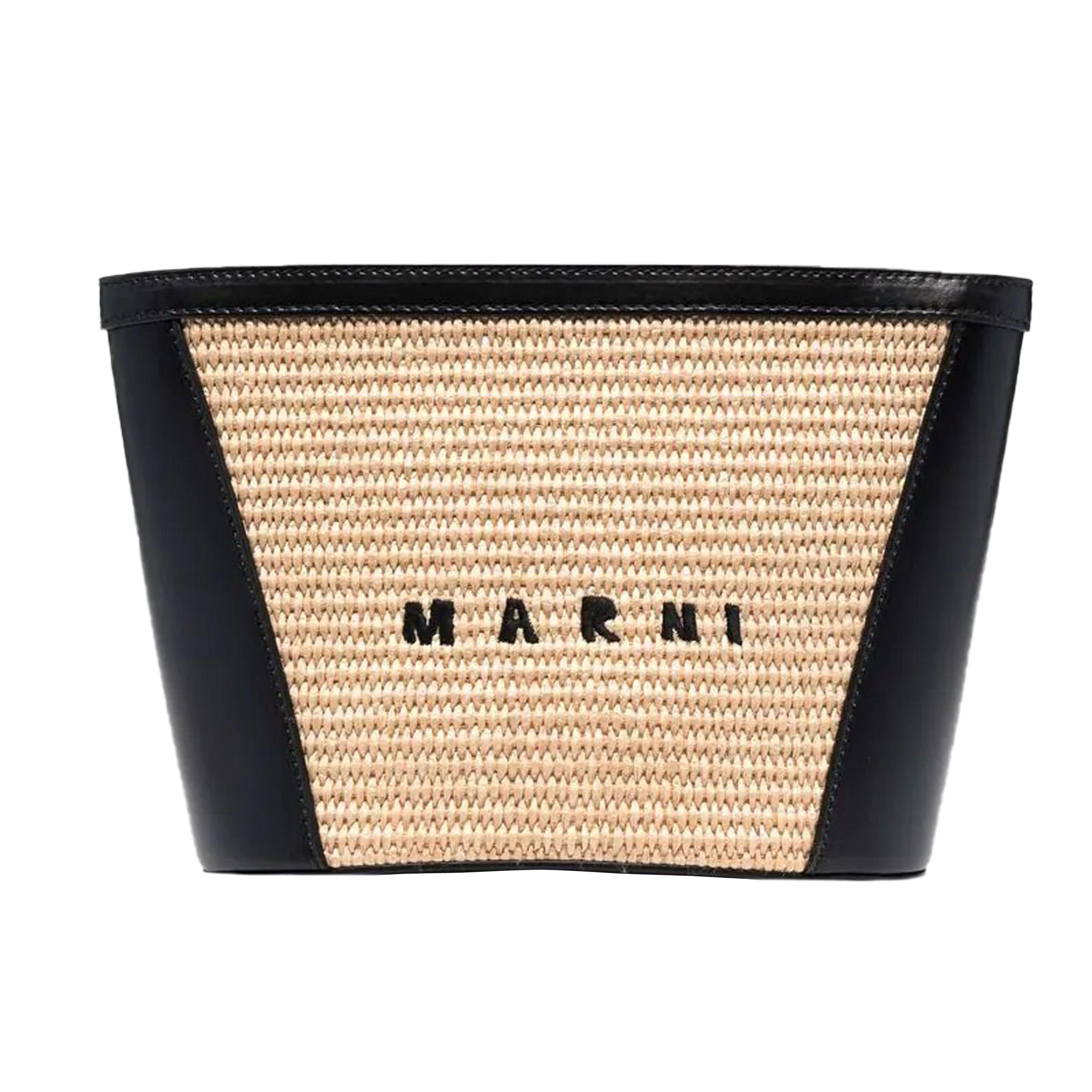 

Marni Logo Print Leather Clutch Women Clutch Beige PHMO0024Q0-P3860-Z1V62 Basic Set (Bag+Dust Bag)