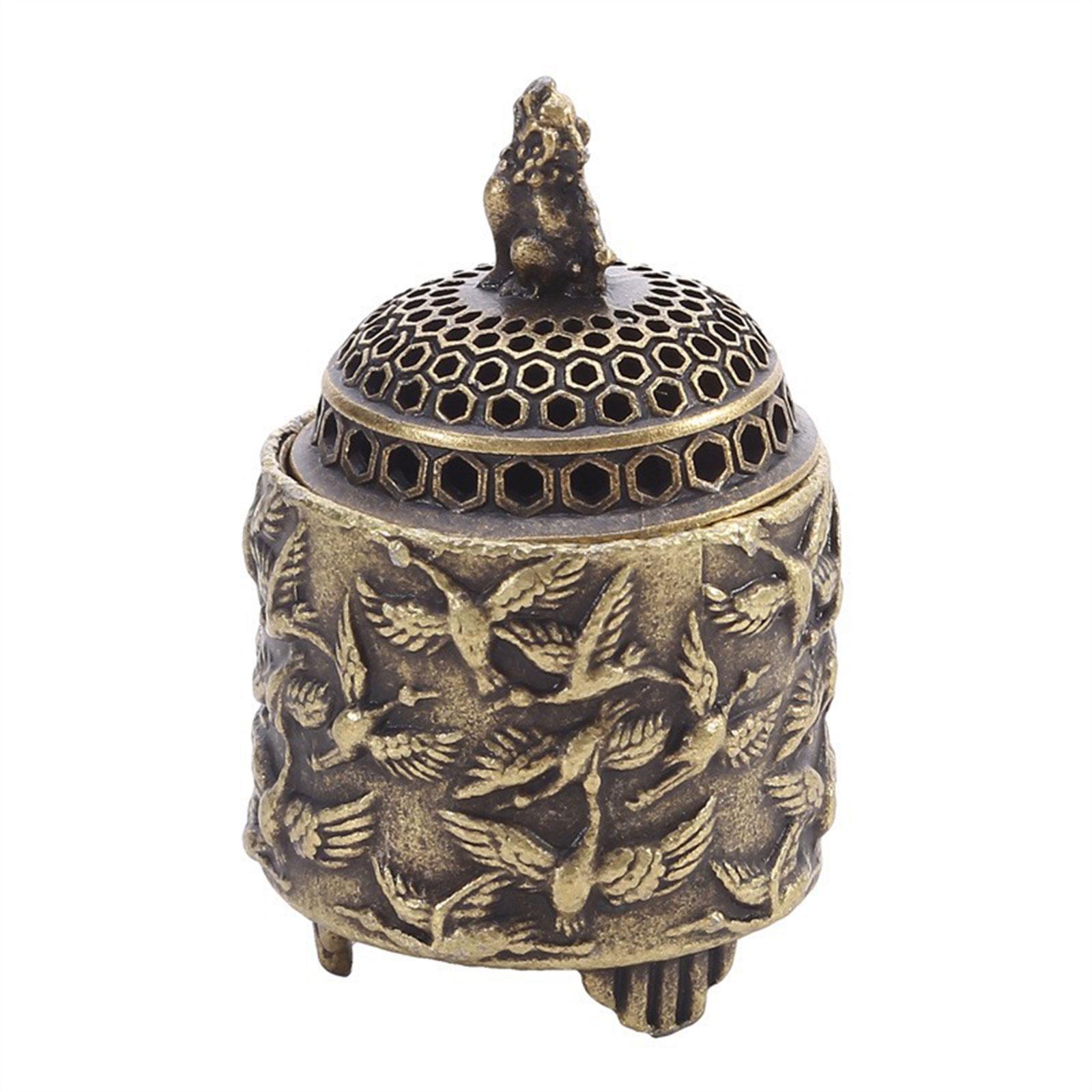 

Элегантные старинные курильницы с крышкой, курильница, поднос для благовоний, украшение для стола, стильный декор для гостиничного пространства