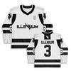 Illenium Bílá Černá Čisté Logo Rave Hokejový Dres Dlouhý Rukáv V-výstřih Volné Tričko Unisex Streetwear Grafické Celoplošný Potisk Trička