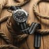 ZULUDIVER Classic Bond 1973 British Cadet Nylon Watch Black Grey Satin Buckle 20mm Band, & - -
