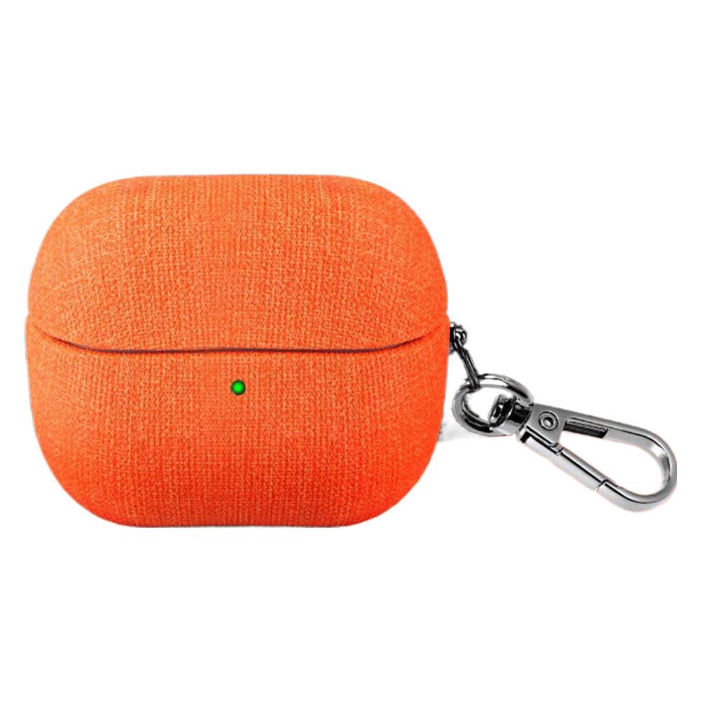 Solid Color Coarse Cloth Pattern Fabric Hard Case For Samsung Galaxy Buds3 Pro&Buds 3 Bluetooth Earphone Protective Shell Cover