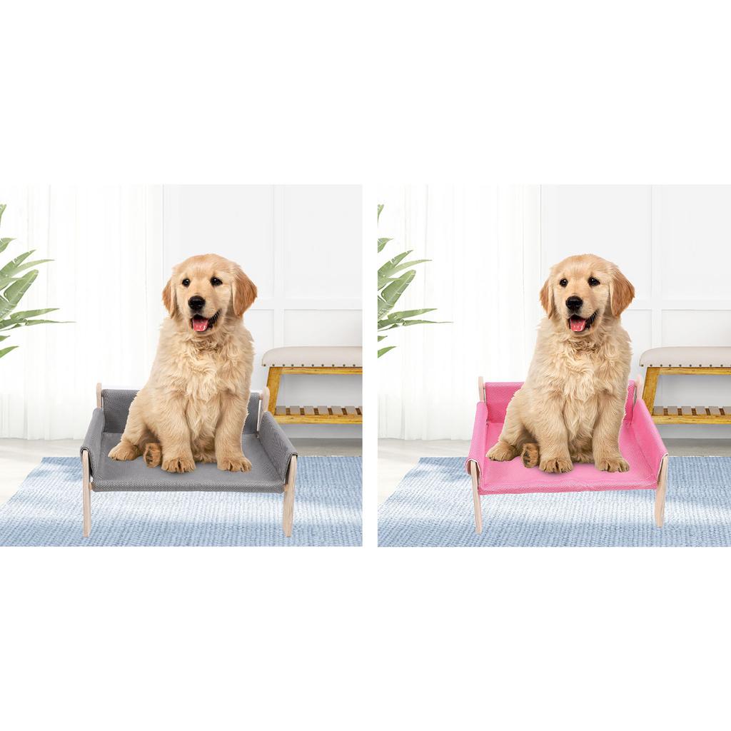 Pet Couch Bed Pine Wood Stylish Look Versatile Anxiety Relief Elevated Cat Dog Sofa Bed for Home Ind