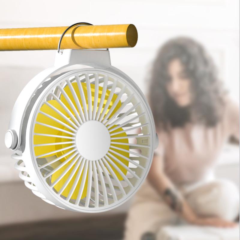 Portable USB Folding Fan: Mini Handheld Stroller Clip with Rechargeable Octopus Design. 4-inch