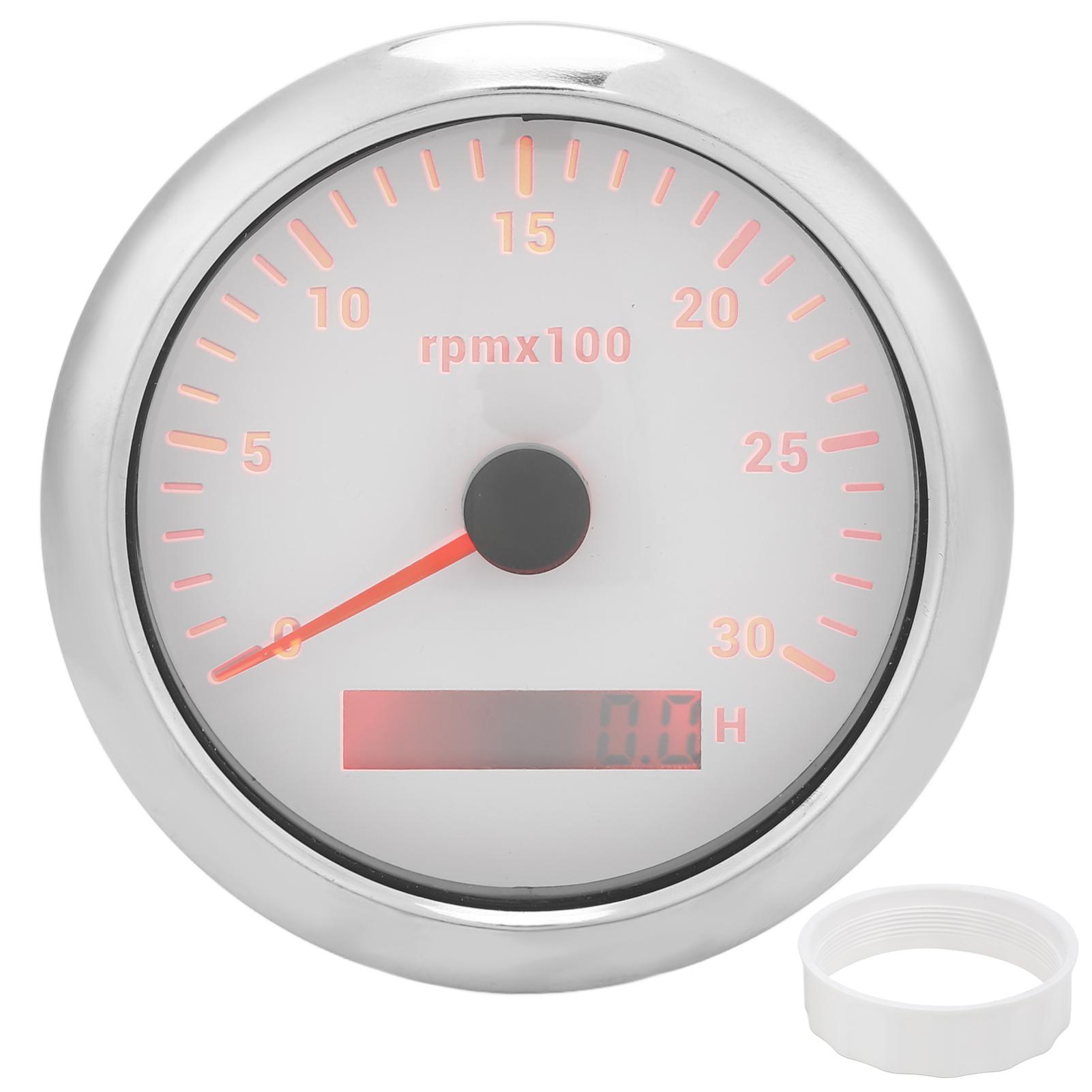85mm Pointer Tachometer 03000rpm   7 Color Backlight for Car Boat Engine Generator 932V