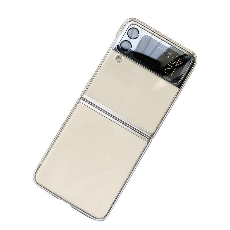 Transparent ZFlip7 Folding Screen Phone Case for Samsung Fold5 Flip Simple Anti Drop Protective Case Ultra-thin