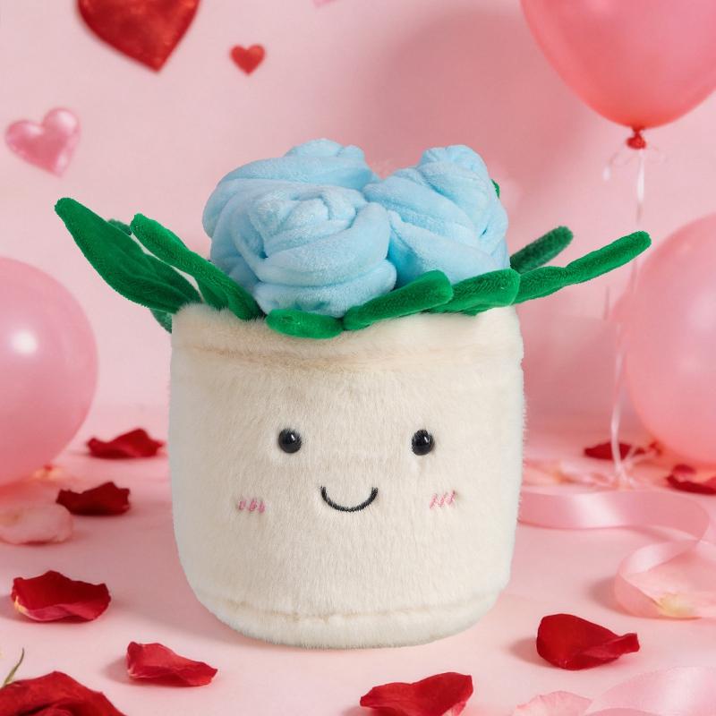20cm Creatieve Groene Plant Roos Plant Simulatie Pluche Speelgoed Zacht Pluche Speelgoed Meisjes Jongens Verjaardagscadeaus Feest Valentijnsdag Decoratie about 20cm