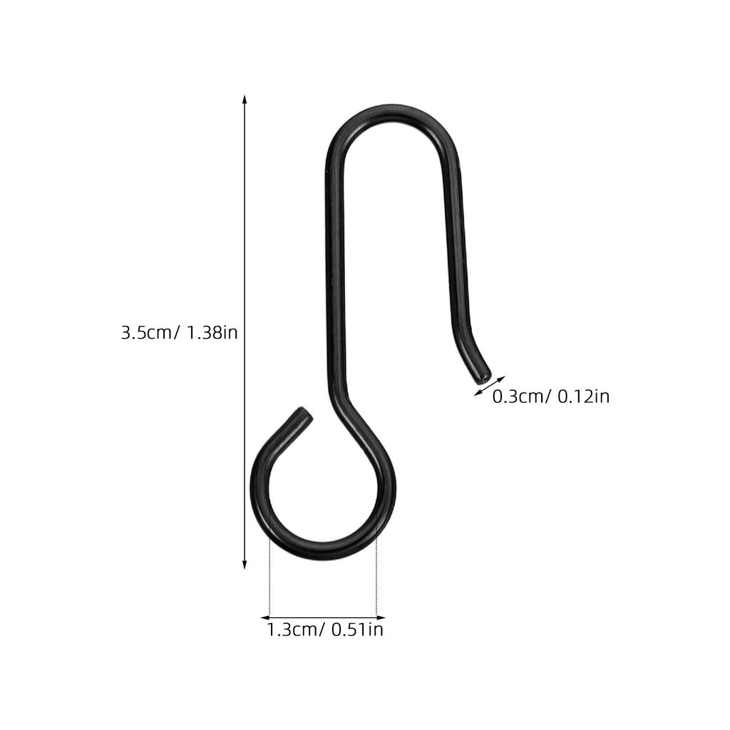 60Pcs Curtain Track Hooks S-Shaped Metal for Ceiling Mount Drapes Heavy Duty Slide Smooth Noise Reducing Home Decor