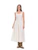 Spring French Square-Neck Spaghetti Strap Slimming Long Dress for Women