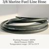 3/8'' Marine Fuel Hose Feed Line Rubber Type A1-15 / SAE J1527 Standards Fits For Ships And Marine Equipment (3/8 Inch 25Ft)