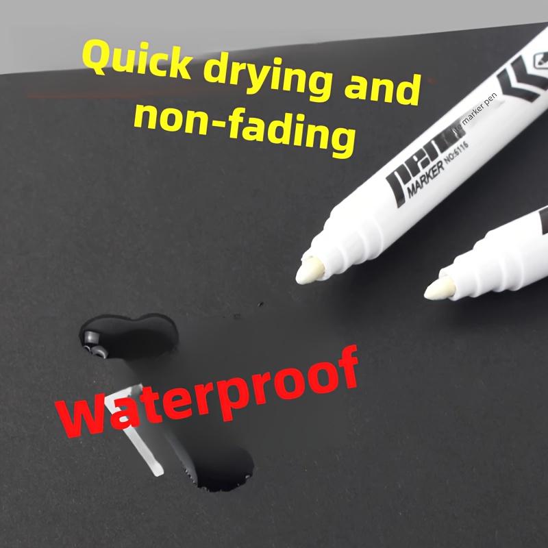 4/13Pcs White Marker Pens 1.0mm Oily Waterproof Paint Pen DIY Graffiti Sketching Markers Stationery