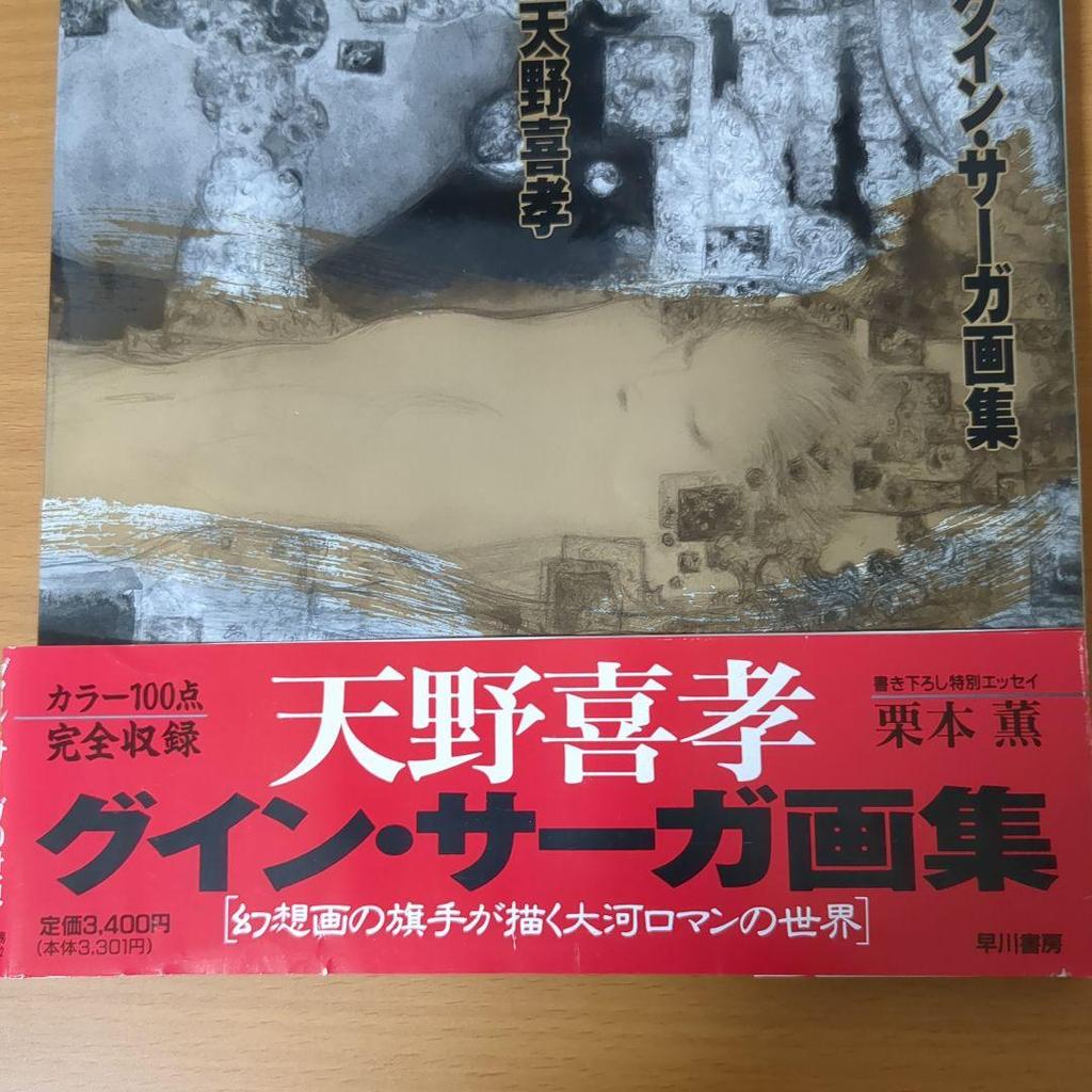 [USED] Guin Saga Art Book with First Edition Obi by Yoshitaka Amano, Hayakawa Publishing