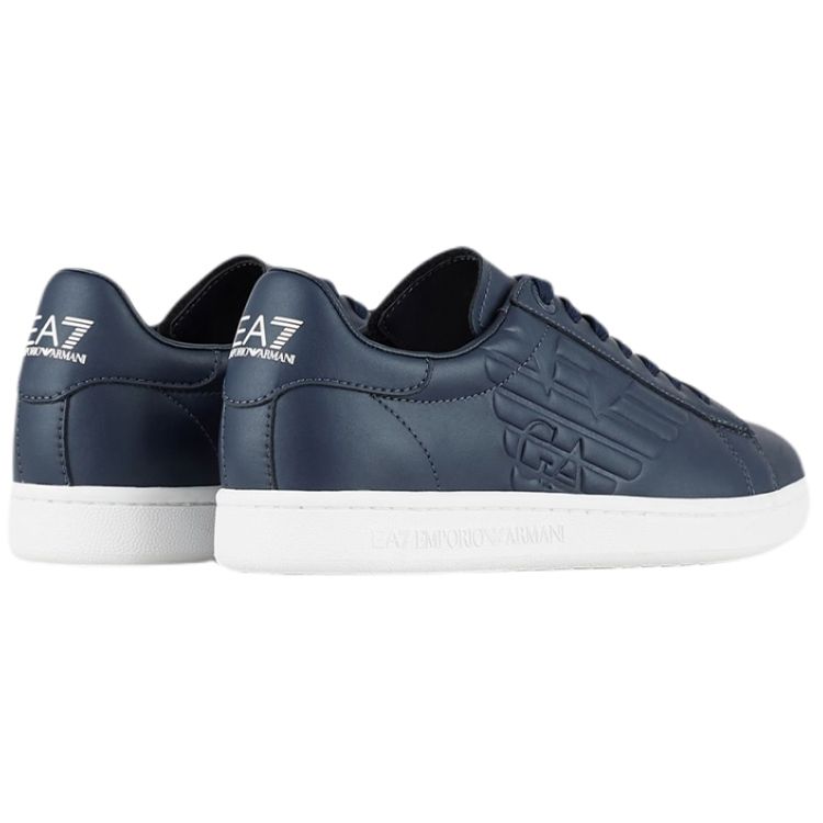 Emporio Armani EA7 Embossed Logo Casual Sports Low-Top Fashion Sneakers Unisex Sneakers Dark-Blue X8X001XCC5100285