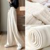 Women's High-Waisted Corduroy Wide-Leg Trousers, Autumn Winter Velvet Chenille Pants, Loose Straight-Leg Casual Slimming Design