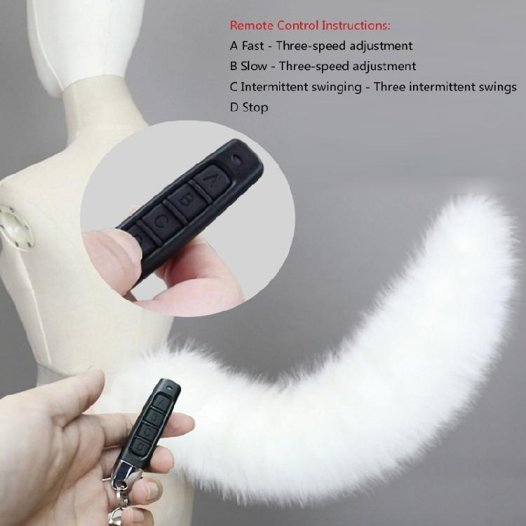 Faux Furs Foxes Therians Tail Electric Wolf Cats Foxes Tail Movable Animal Tail for Christmas Halloween Cosplay Party