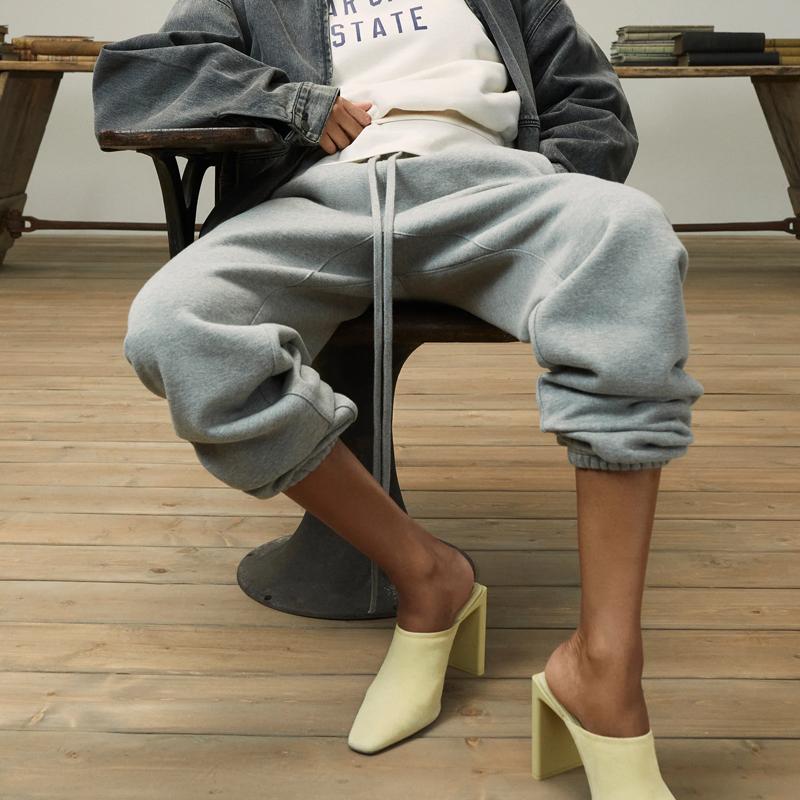 Fear of God Essentials Fleece Sweatpant Dark Heather Women Bottoms Grey 130BT245161FW