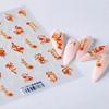 Magico Moj Cartoon Relief Nail Stickers, Pro Matte Translucent Nail Art, TS-3901 Golden Snake Design.