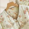 Women's Cotton Pajamas Set with Removable Chest Pads, Long-Sleeve and Pant, Casual Loose Fit for Autumn and Spring. Suitable for Home or Outdoor Wear.