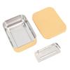 Edelstahl Lunchbox 850ml Auslaufsicher Versiegelt Bento Box mit Beweglicher Trennwand für Schule Büro Picknick Gelb