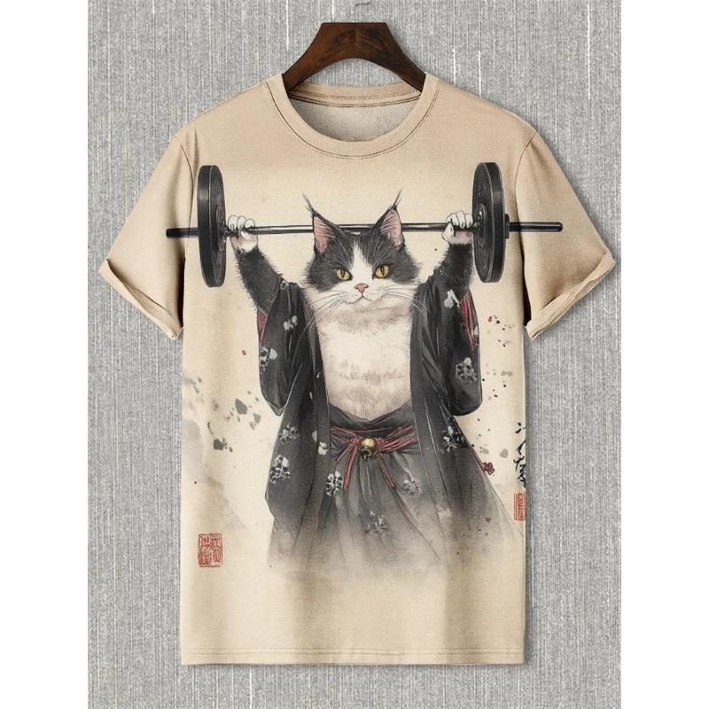 Japanese Ukiyo-e Graphic T Shirts For Men Fashion Trend Short Sleeve 3D Printed Summer