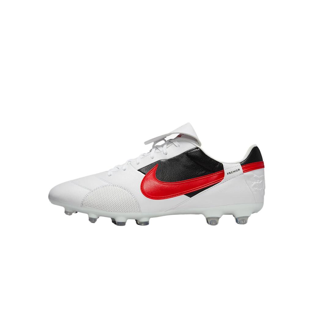 Nike Premier 3 Bequeme Modische Hautfreundliche Weiche Leder Fußballschuhe Herren Fußballschuhe Weiß HM0265-101