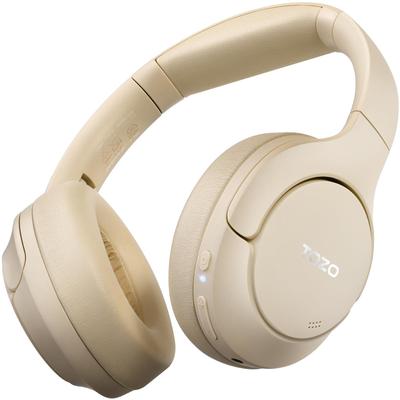 TOZO HT2 Wireless Audio 40mm Dynamic Bluetooth AUX Wired Noise Cancelling Headphones with Up To 38dB Noise Up To 60 Hours of Continuous App Custom EQ