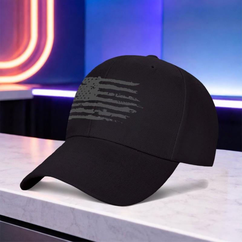 Distressed American Flag Baseball Cap Vintage Flag Print Unisex Lightweight Hat for Unisex Women