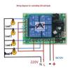 DC12V 4-Channel Remote Control Switch + Long-Range 4-Button Remote for Electric Gate Barrier/Circuit Breaker