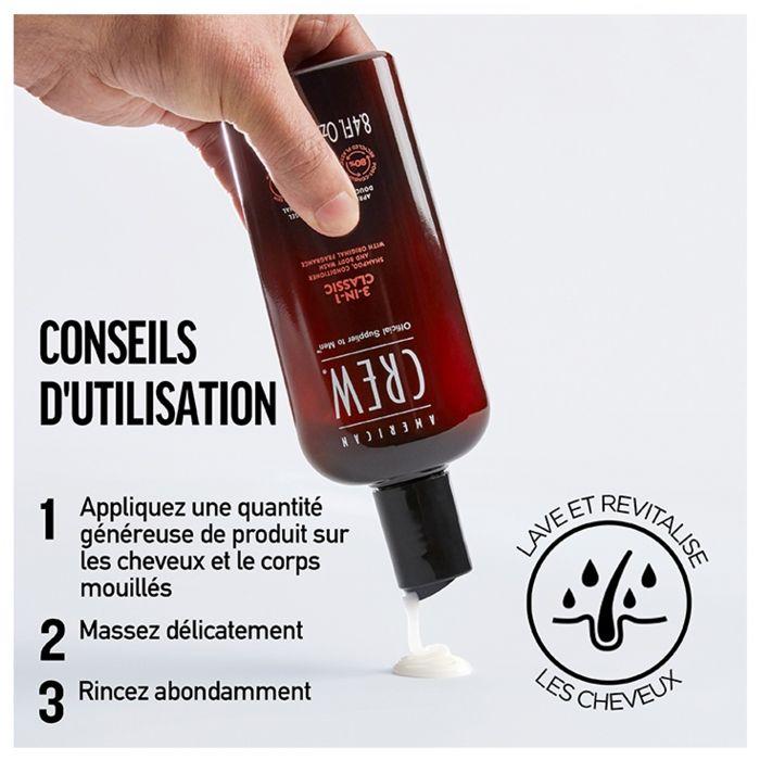 Gel Corpo e Cabelo - American Crew - Classic 3-em-1 - 250ml - Limpa e suaviza - Fixação forte