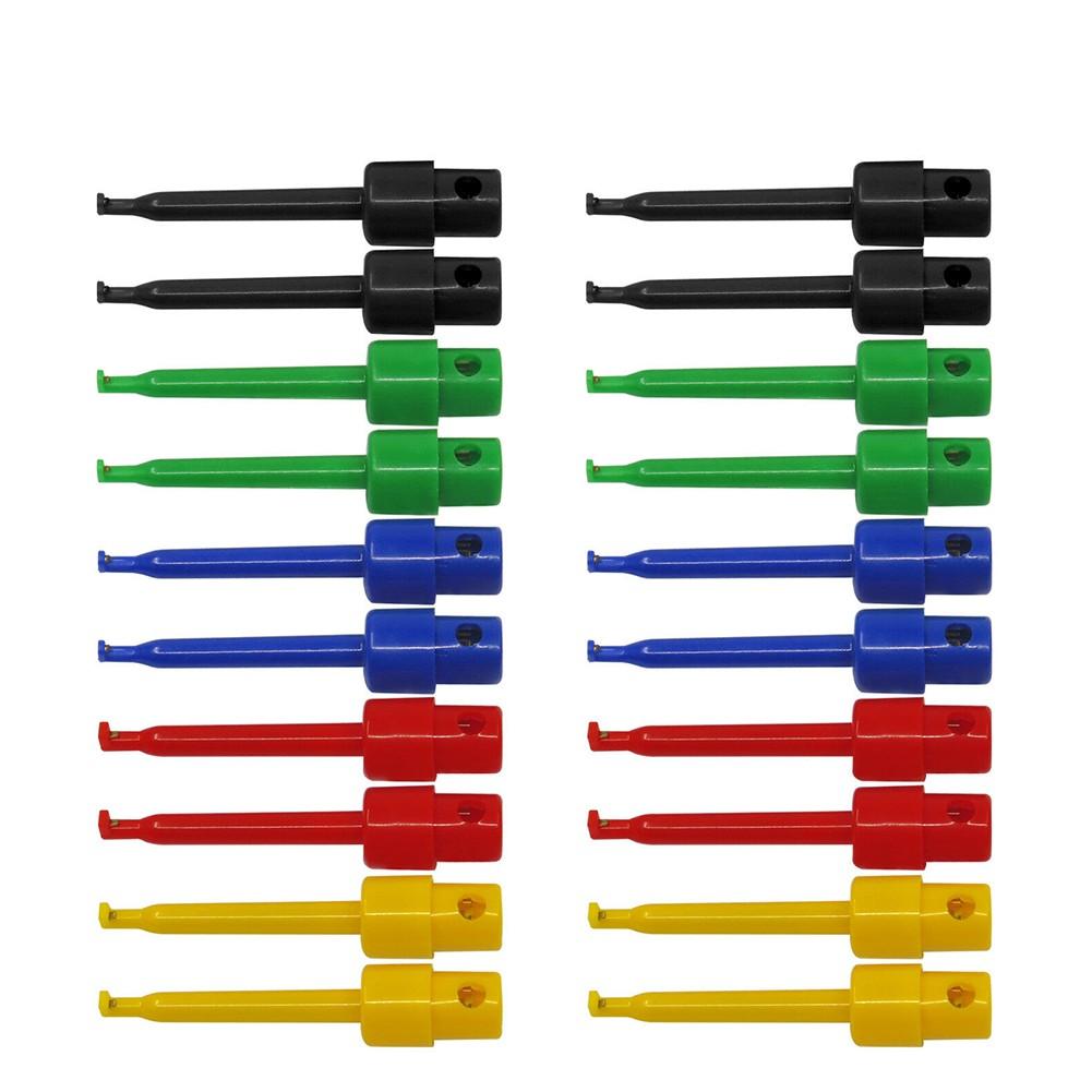 20pcs For SMD IC Test Hook Clip Mini Grabber Insulated Copper for DIY Electrical