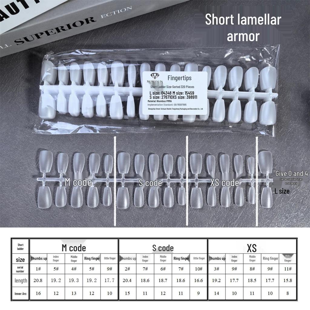 Moshang Fingertip Wearable Nails - 300-Piece Manicure Nail Tips Set