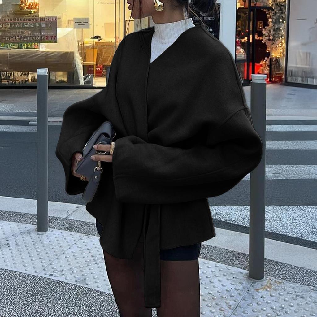 Elegant Lace-Up Long Sleeve Blazer Women's Fall/Winter 2025